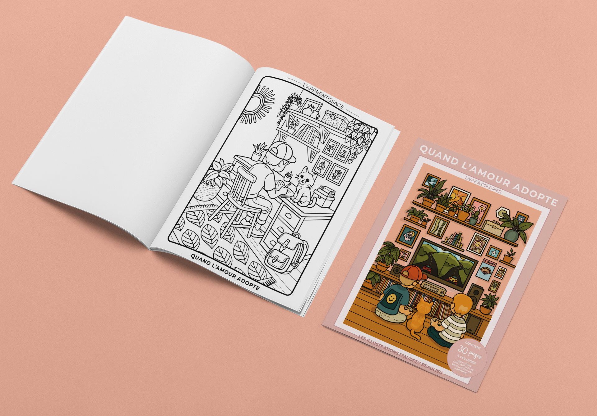 Livre à colorier - Quand l'amour adopte