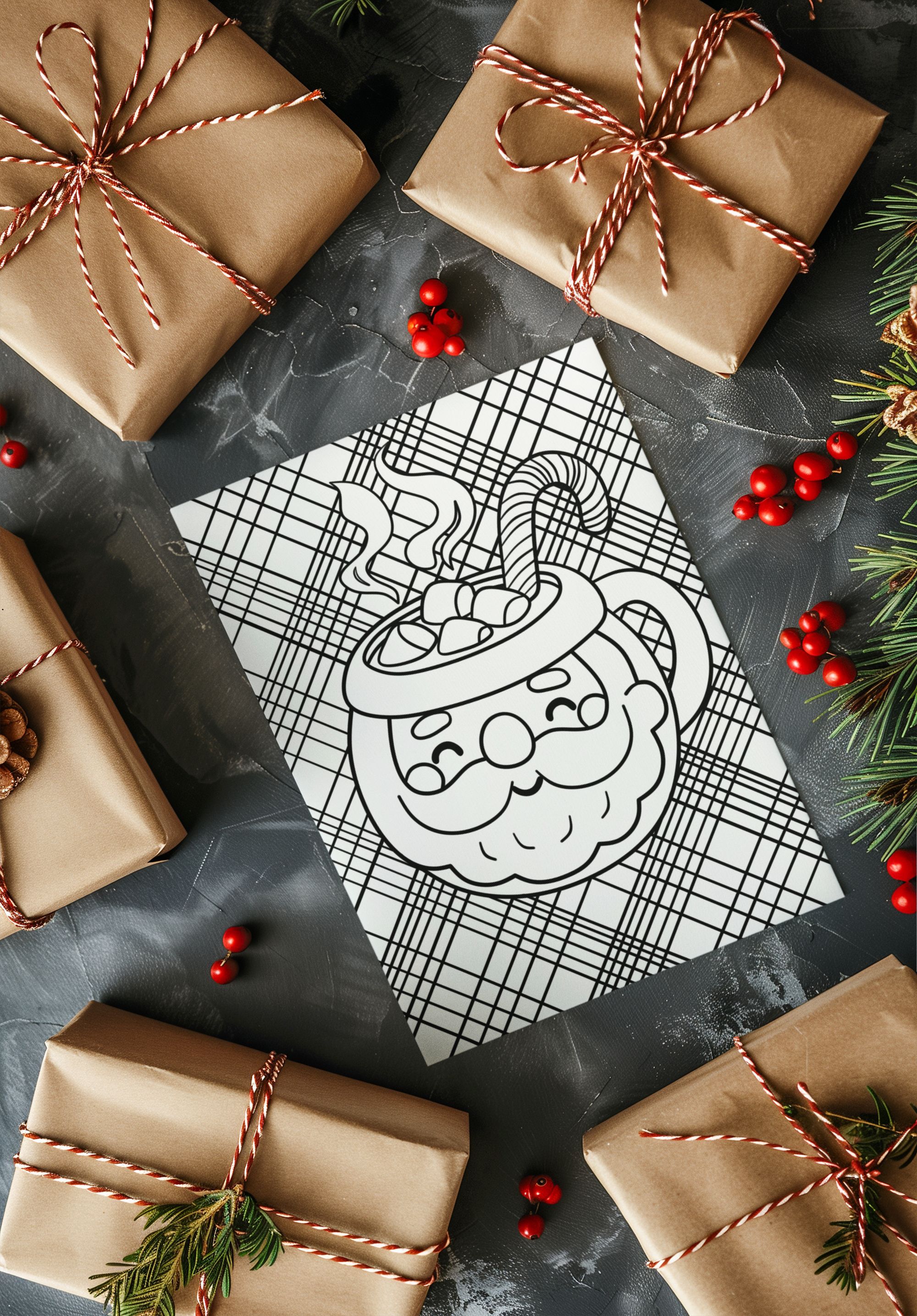 12 pages à colorier thématique Noël - NUMÉRIQUE