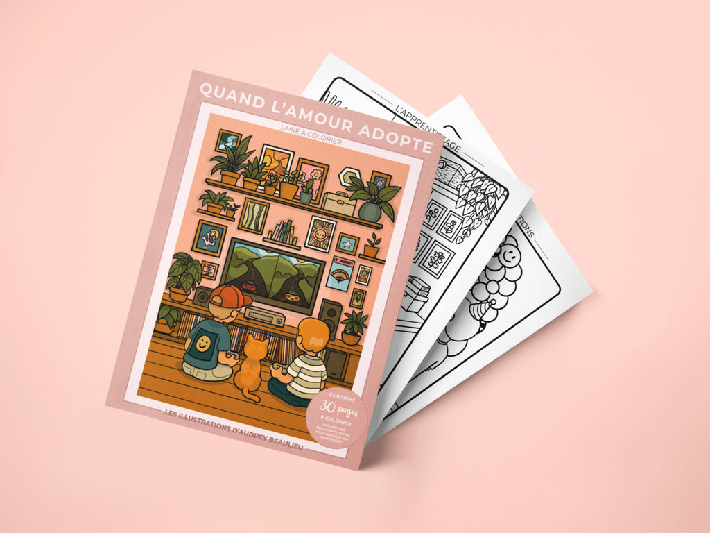 Livre à colorier - Quand l'amour adopte
