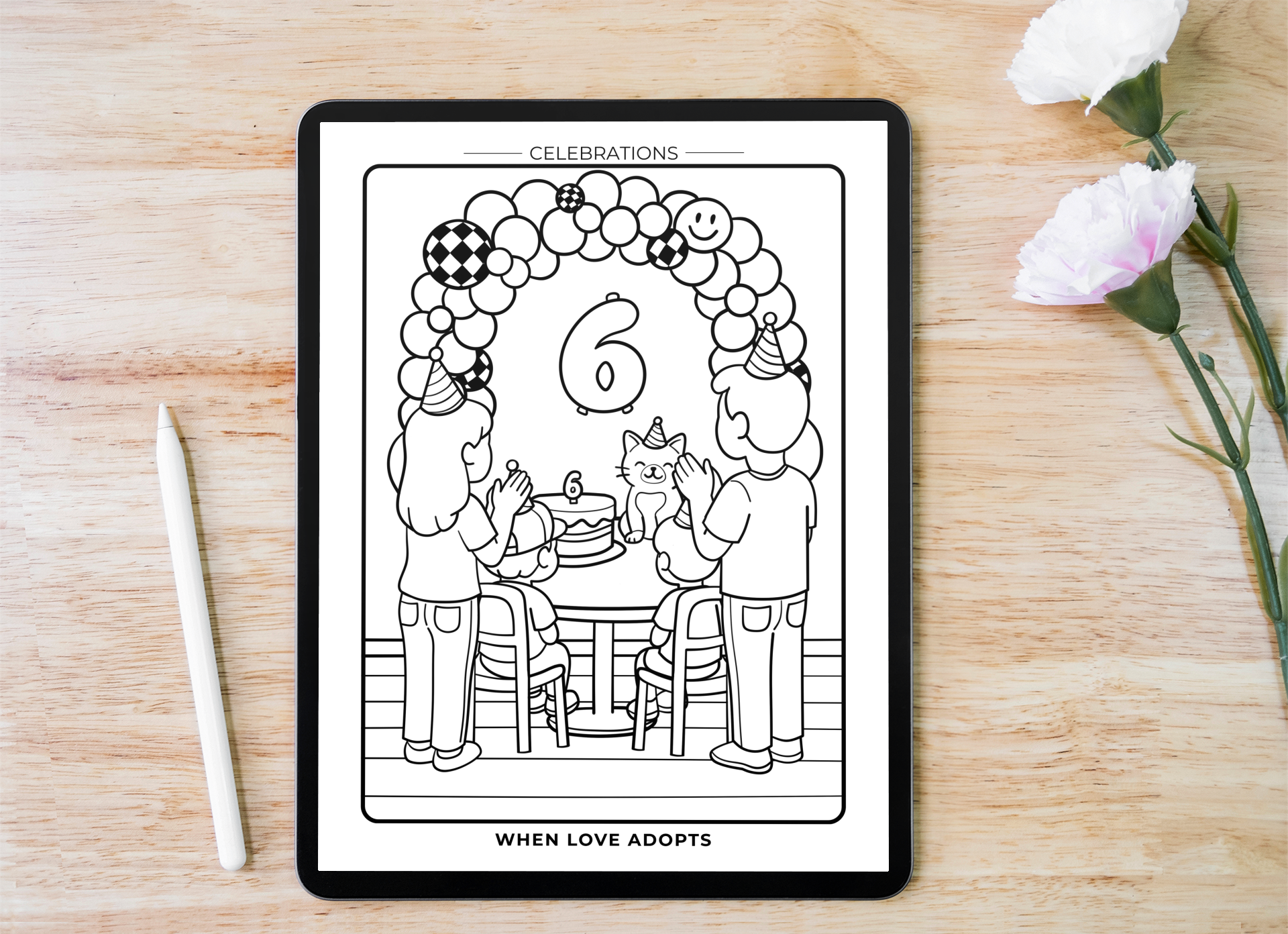 Coloring book - WHEN LOVE ADOPTS - DIGITAL version - EN